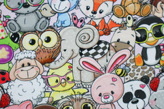 Baumwolljersey Crazy Cute Animals