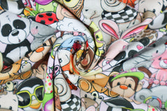 Baumwolljersey Crazy Cute Animals