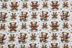 Baumwolljersey Digital Amor Bärchen