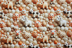 French Terry Digital Bubble Animals Frieda