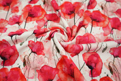 Baumwolljersey Digital Mohnblumen Fräulein von Julie