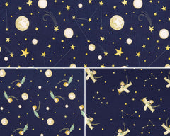 Baumwolljersey Digital Nachthimmel by Little Darling