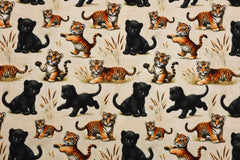 Baumwolljersey Digital Panther & Tiger