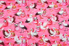 Baumwolljersey Digital Störche