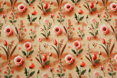 Baumwolljersey Digital Violas Blumenwiese