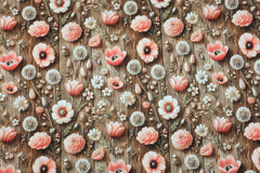 Baumwolljersey Digital Violas Sommergarten