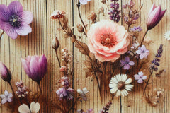 Baumwolljersey Digital Violas Sommergarten