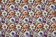 Reststück: 1,00 m Baumwolljersey Digital Wild Garden