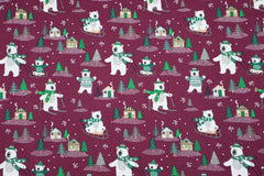 Baumwolljersey Eisbären Winterspaß