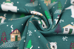 Baumwolljersey Eisbären Winterspaß