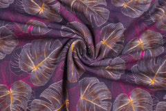 Baumwolljersey Lovely Leaves Fräulein von Julie 3896