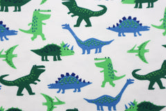 Reststück: 1,50 Baumwolljersey-Meine-Dinowelt-blau-gruen