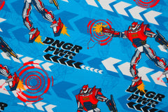 Reststück: 1,20m - Baumwolljersey Power Rob blau