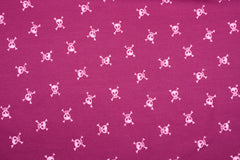 Baumwolljersey Totenköpfe - beere