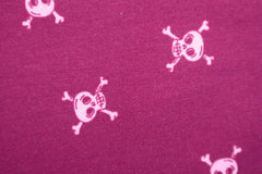 Baumwolljersey Totenköpfe - beere