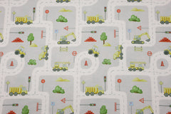 Baumwolljersey Digital Unterwegs auf der Baustelle