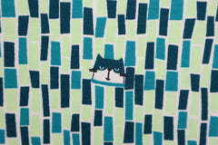 Baumwolljersey Wer hat denn hier Miau gesagt? - hellgrün