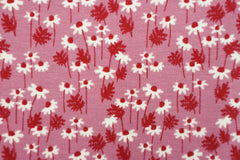 Baumwolljersey Blumenwiese - altrosa