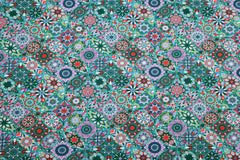 Reststück: 1,10m Baumwolljersey buntes mandala