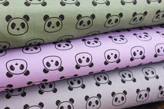 Baumwolljersey Cute Panda - flieder