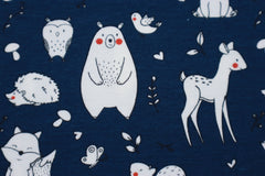 Baumwolljersey Forest Animals