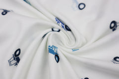 Baumwolljersey Kleiner Traktor - blau
