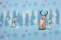 Baumwolljersey Lizenz Frozen Olaf & Sven