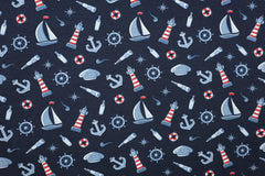 Baumwolljersey Maritimes Flair