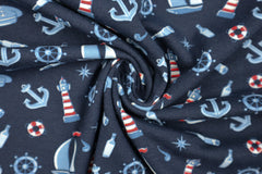 Baumwolljersey Maritimes Flair