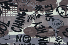 Baumwolljersey No Limits - grau/taupe