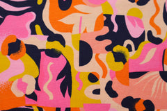 Baumwolljersey Retro Flowers