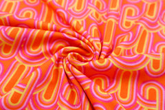 Baumwolljersey Retro Rainbow