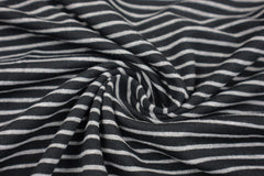 Baumwolljersey Susans Stripes - schwarz