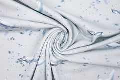 Baumwolljersey Delfine hellgrau