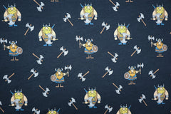 Baumwolljersey Wikinger - dunkelblau