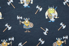 Baumwolljersey Wikinger - dunkelblau