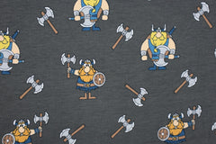 Baumwolljersey Wikinger - dunkelgrau