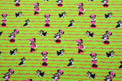 Baumwolljersey Lizenz Minnie Mouse & Cat