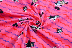 Baumwolljersey Lizenz Minnie Mouse & Cat