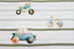 Baumwolljersey Kleine Fahrzeuge