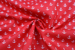 Baumwollstoff Anker klein