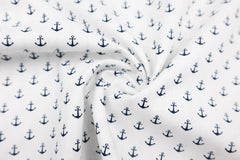 Baumwollstoff Anker klein