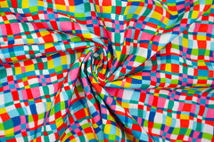 Baumwollstoff Grafik Kunterbunt