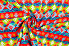 Baumwollstoff Grafik Kunterbunt