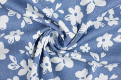 Baumwollstoff Jeansoptik Bluna Flower