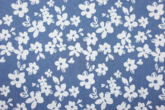 Baumwollstoff Jeansoptik Bluna Flower