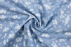 Baumwollstoff Jeansoptik Bluna Flower