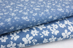 Baumwollstoff Jeansoptik Bluna Flower
