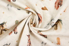 Baumwollstoff Pferde Liebe