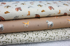 Baumwollstoff Pferde Liebe